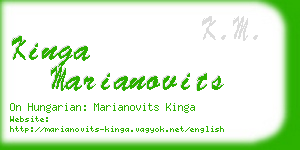 kinga marianovits business card